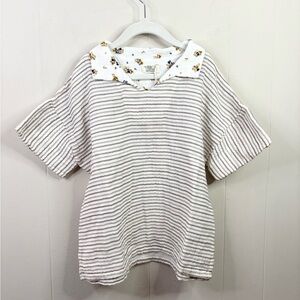 My Little Cozmo gauze cotton tunic popover blouse top collared size 6 new